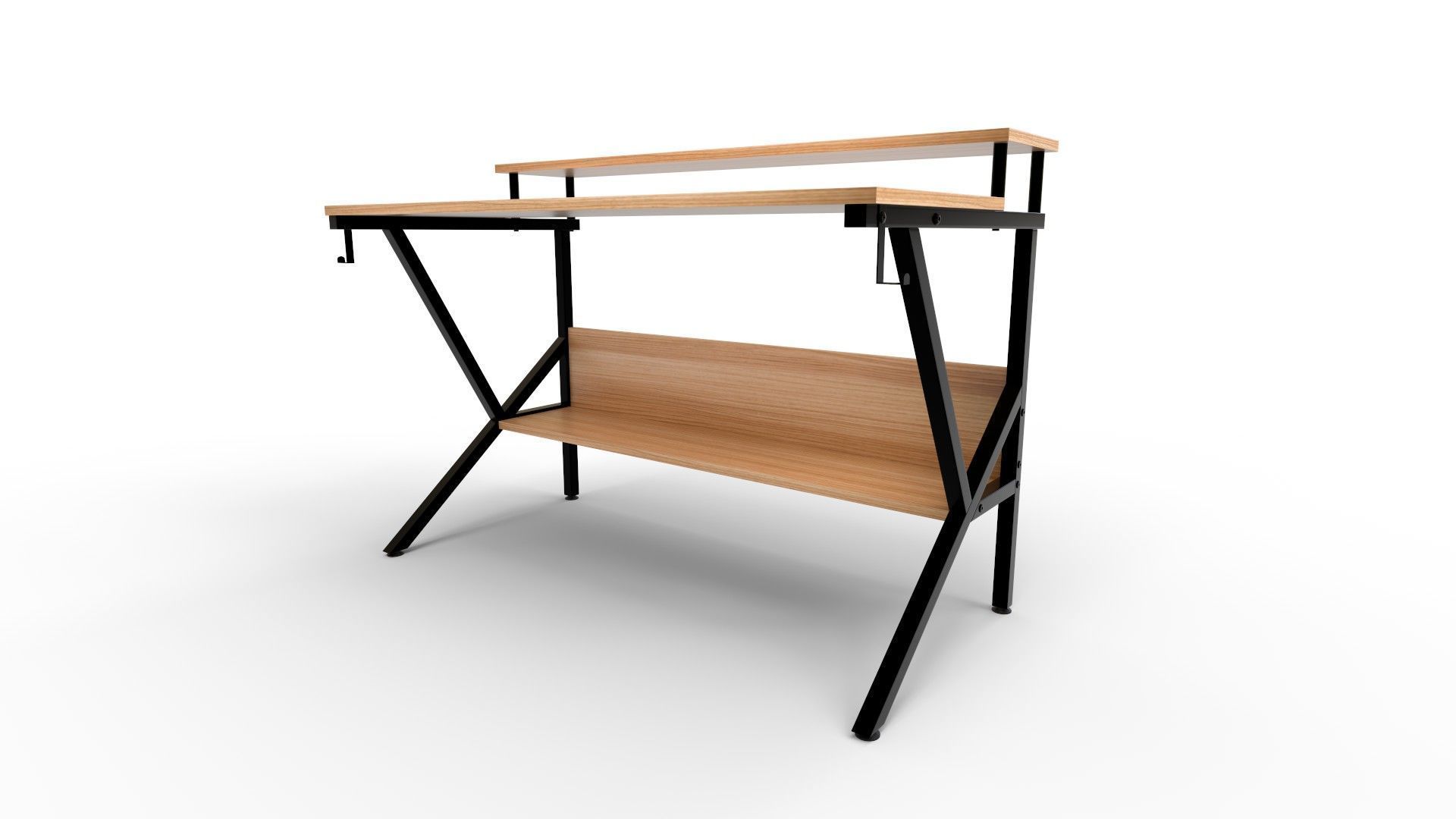 Home Office Desk for Small Space 3D model_6
