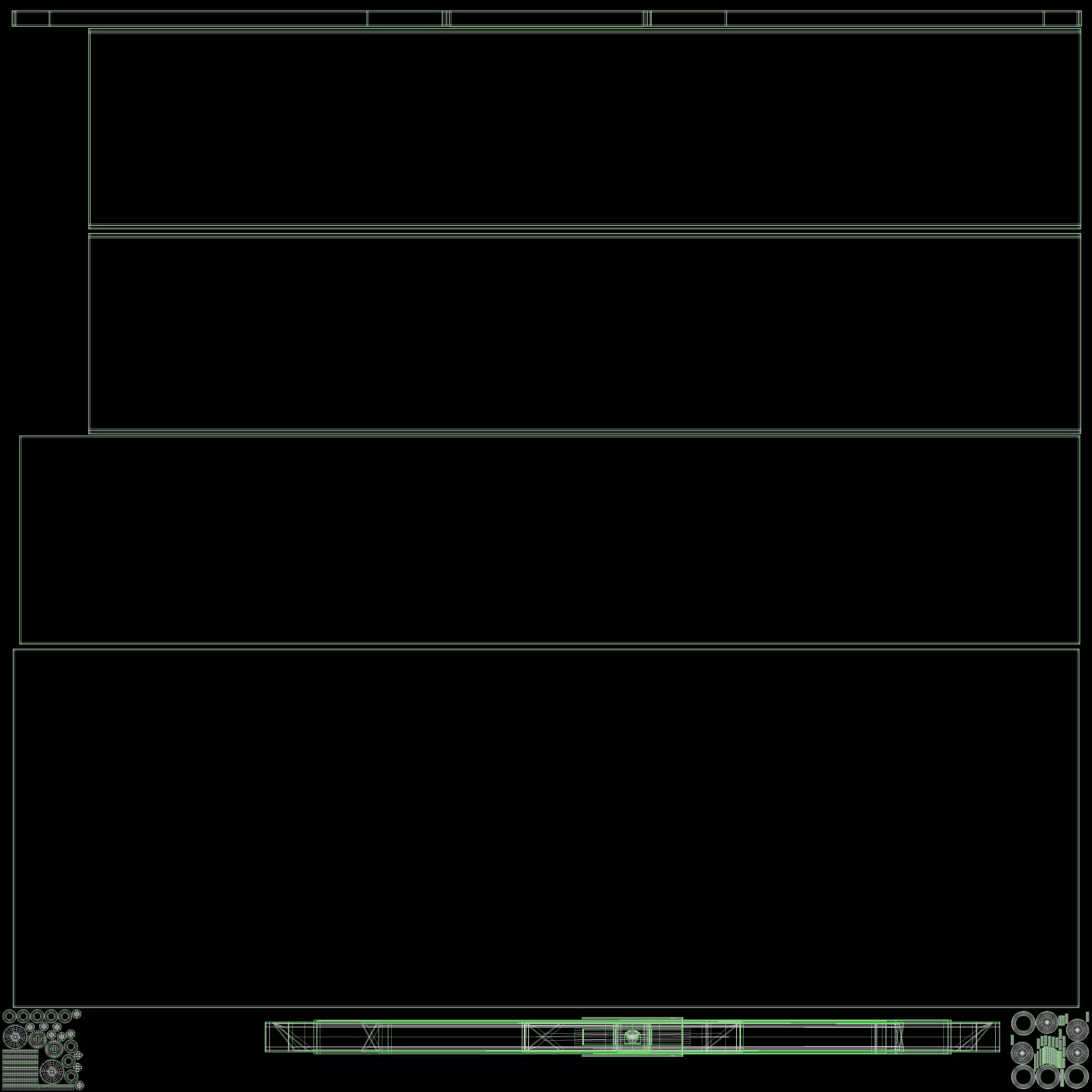 Home Office Desk for Small Space 3D model_11