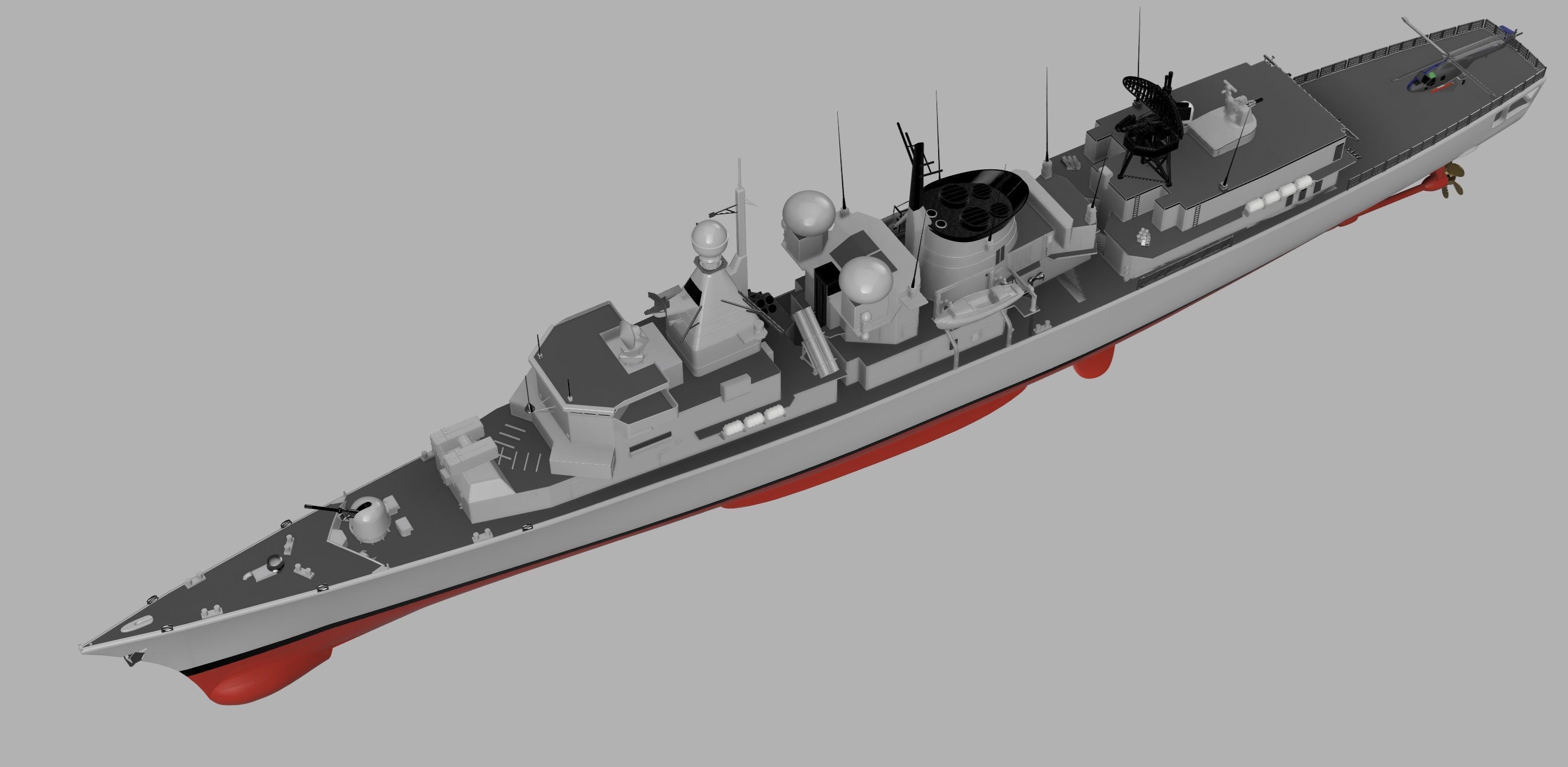 Kortenaer Class Frigate Dutch navy for RC 1-100 scale 3D print model_3