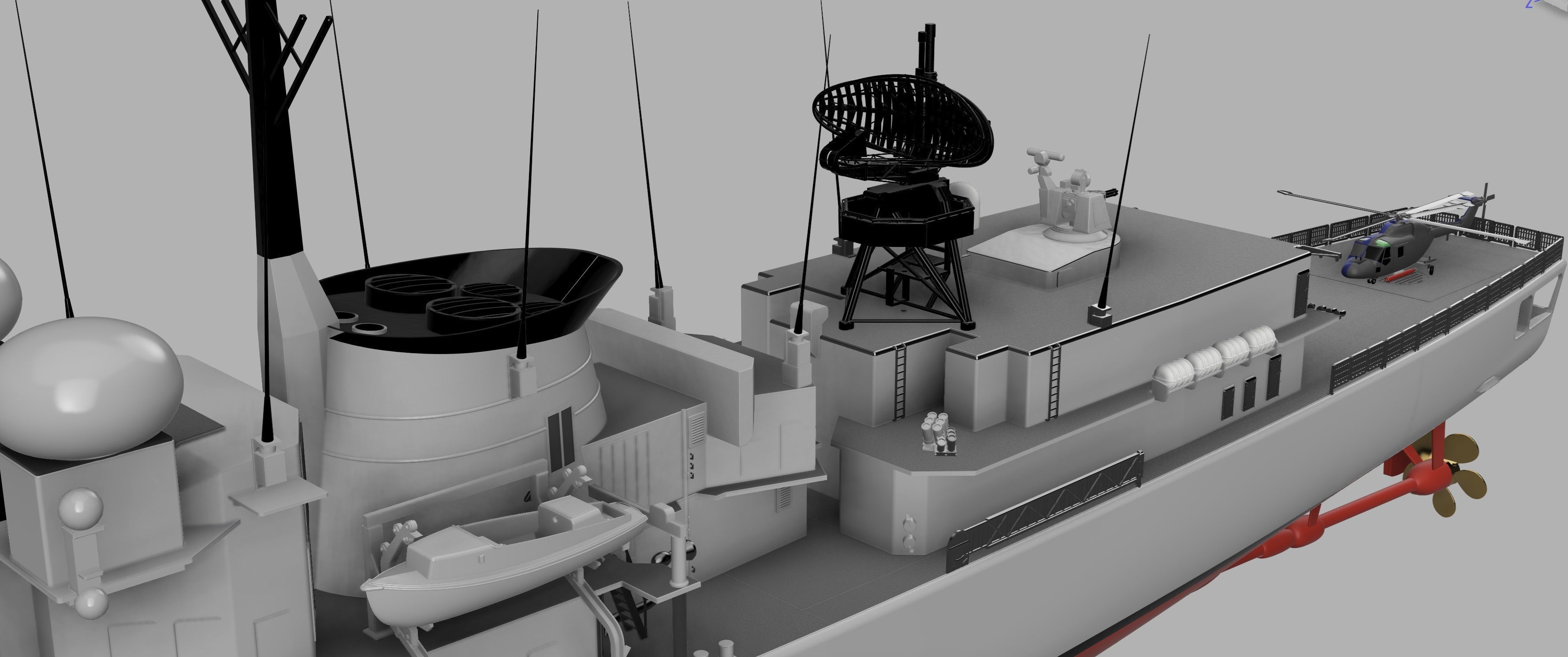 Kortenaer Class Frigate Dutch navy for RC 1-100 scale 3D print model_5