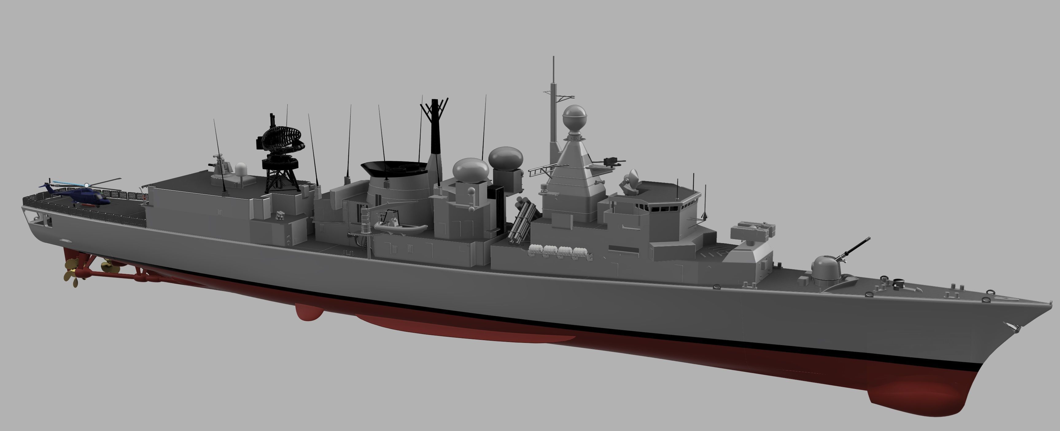 Kortenaer Class Frigate Dutch navy for RC 1-100 scale 3D print model_2