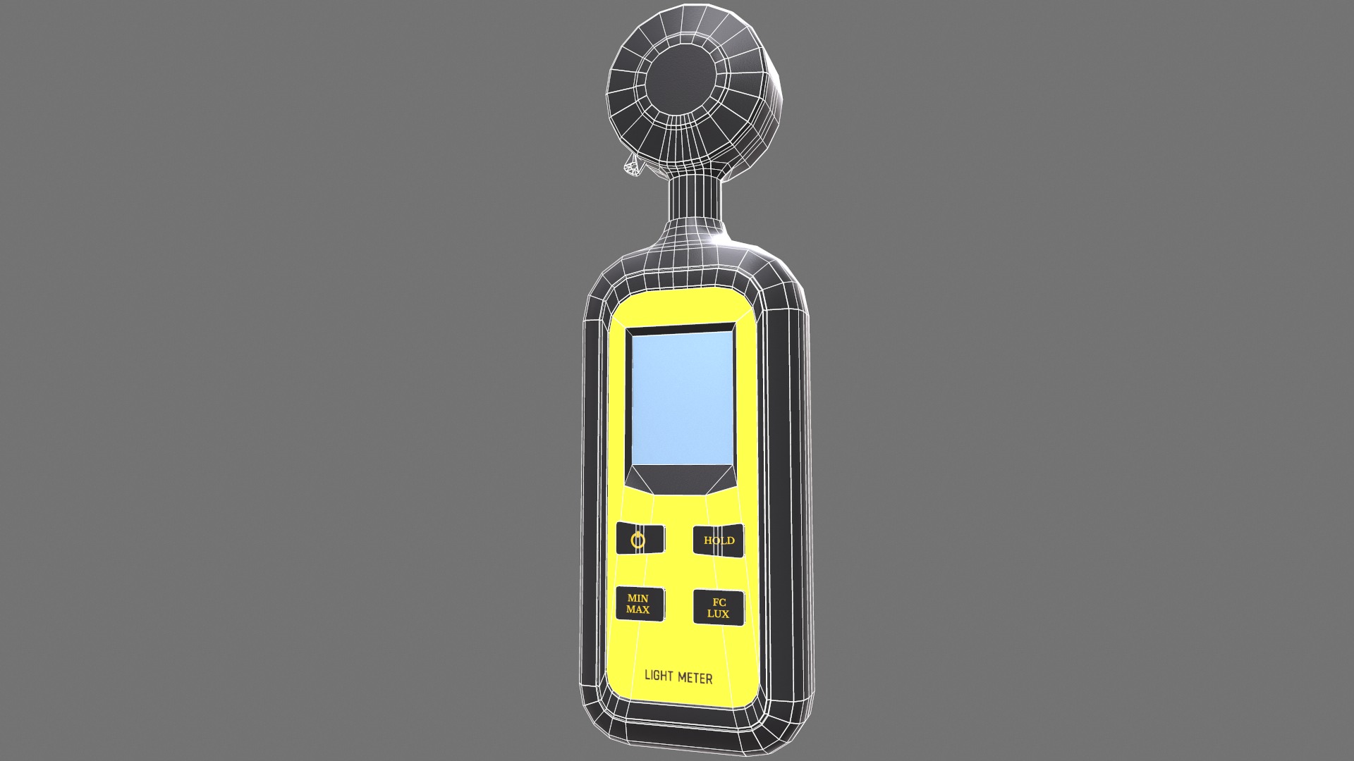 Light Lux Level Meter Low Poly Low-poly 3D model_16