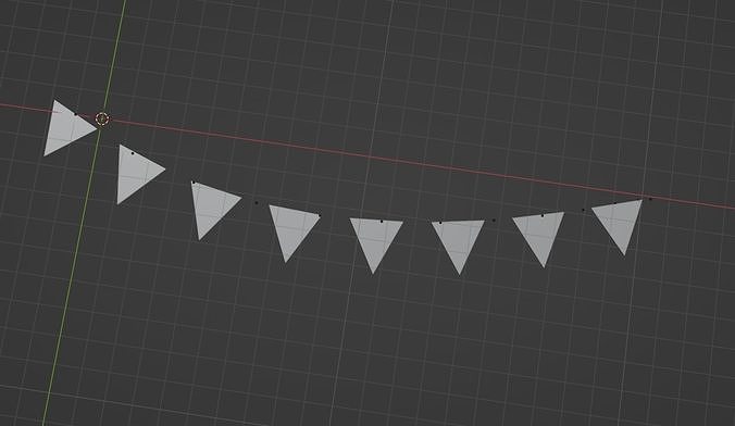 Triangle flags Free 3D model