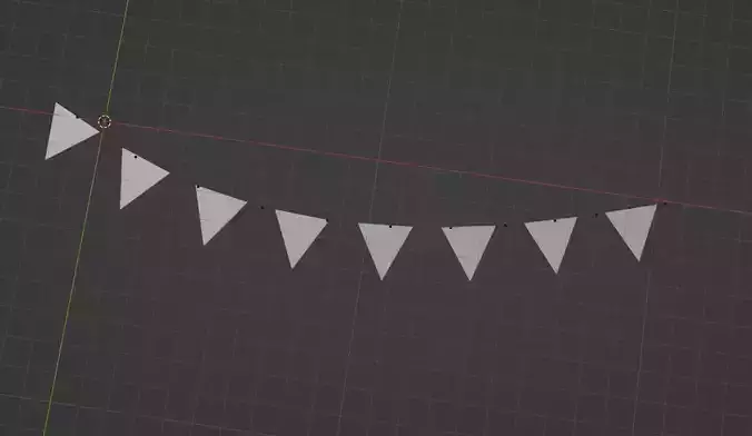 Triangle flags Free 3D model
