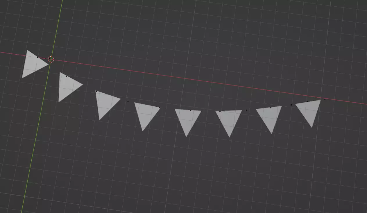 Triangle flags Free 3D model