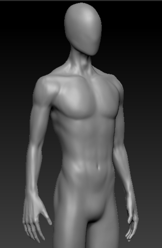 High Poly Male Basemesh 3D Model for Sculpting 3D model_6