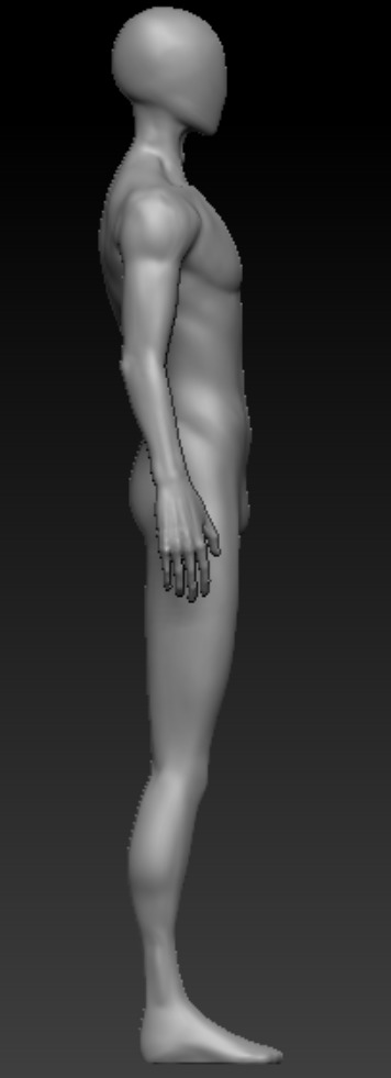 High Poly Male Basemesh 3D Model for Sculpting 3D model_3