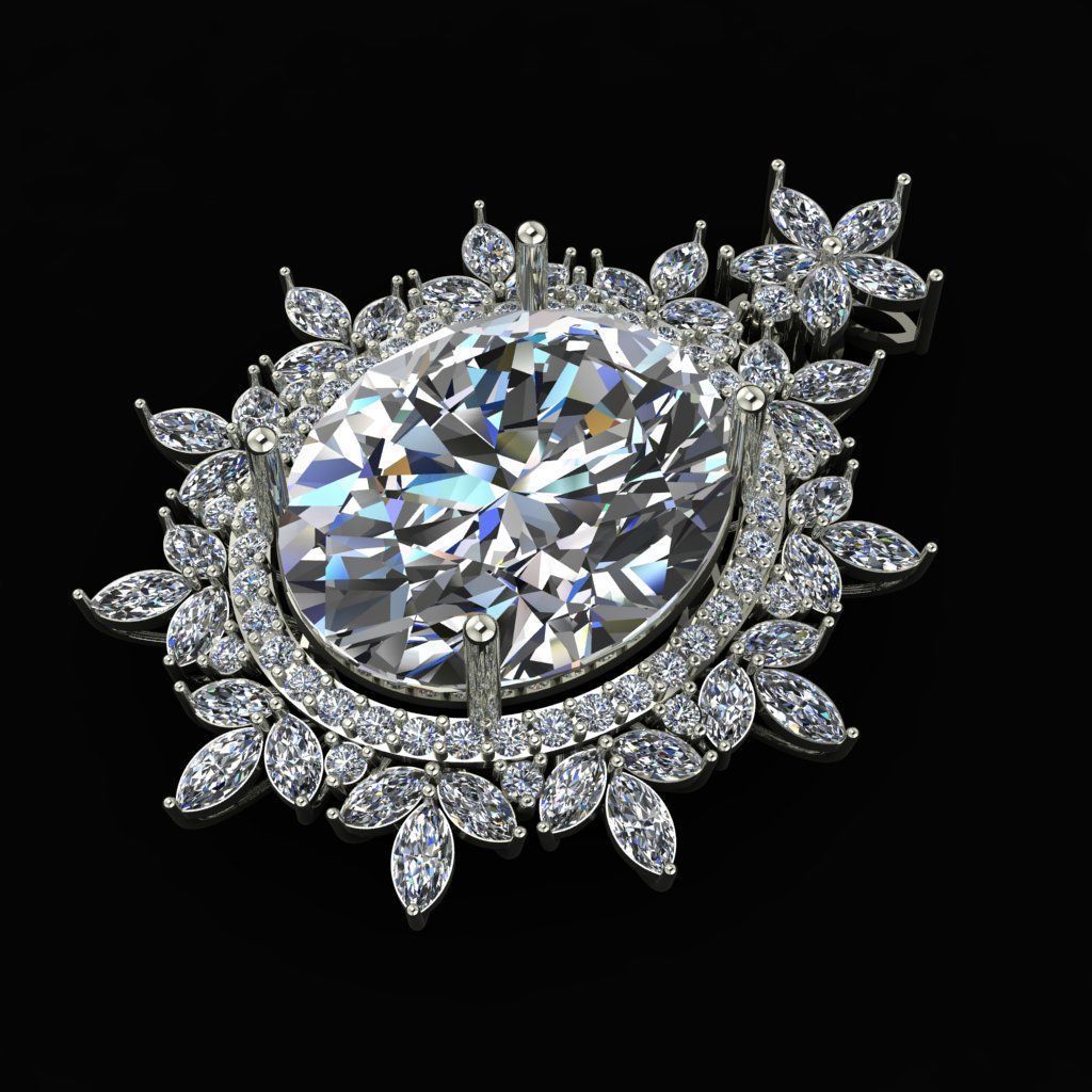 necklace oval 3D print model_5