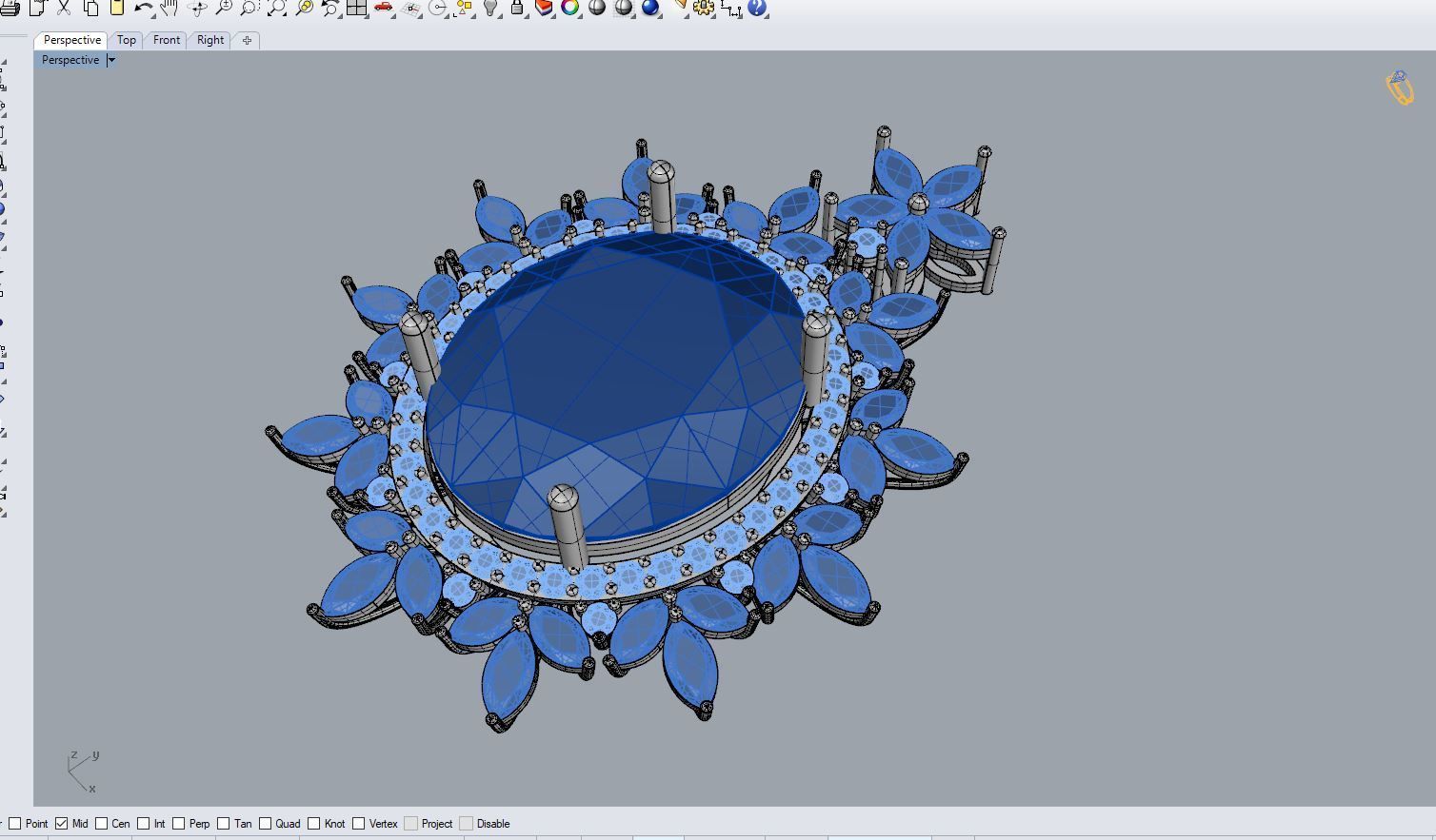 necklace oval 3D print model_2