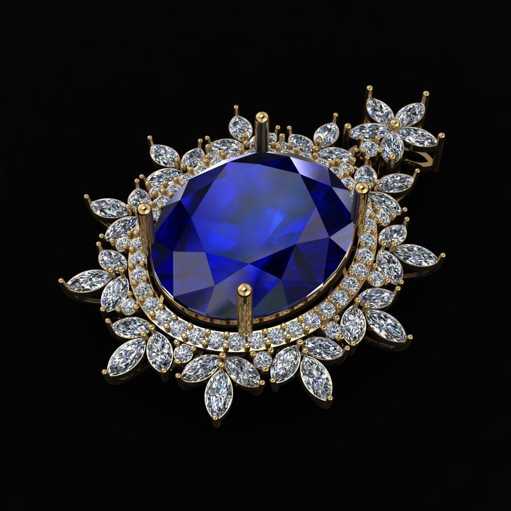 necklace oval 3D print model_3