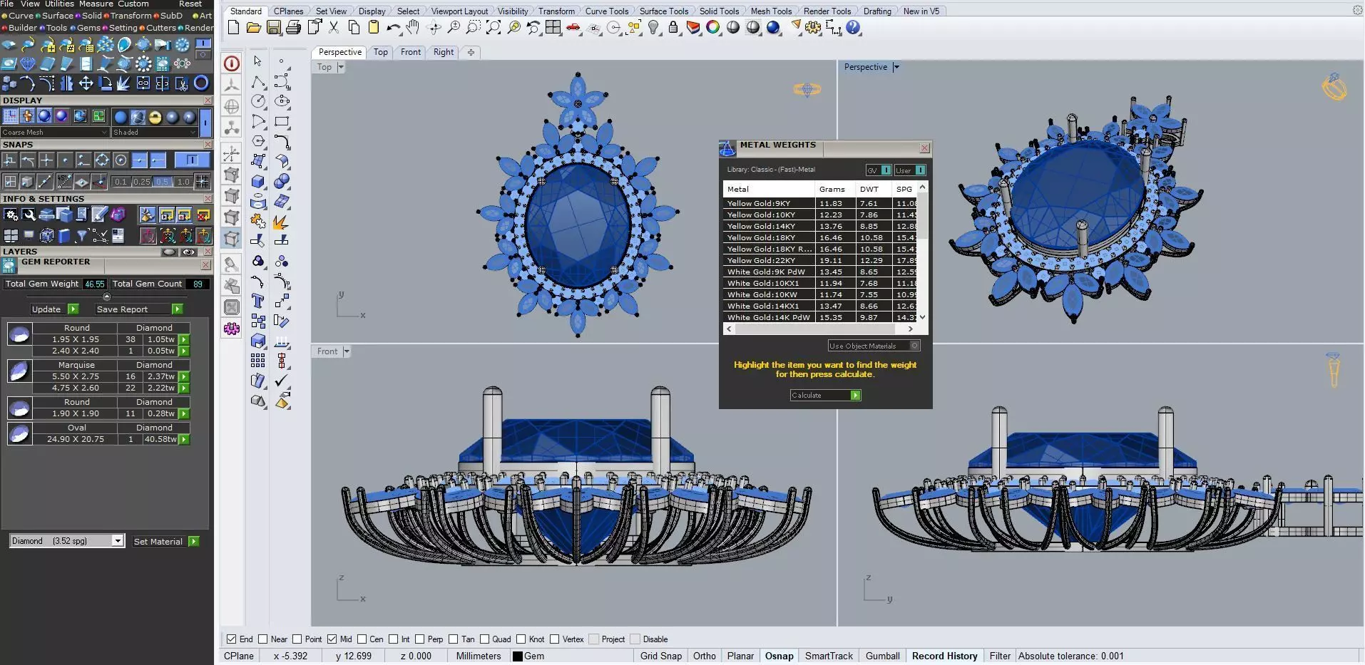 necklace oval 3D print model_0