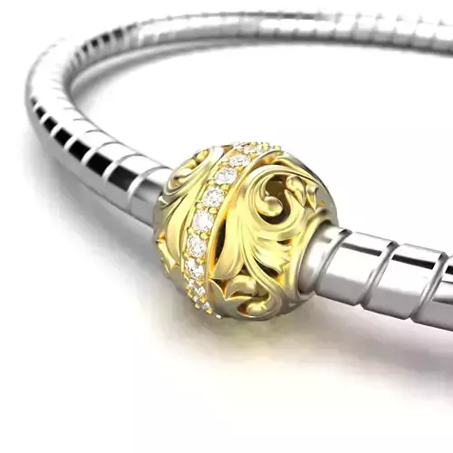 Spherical charm beads 5 3D print model