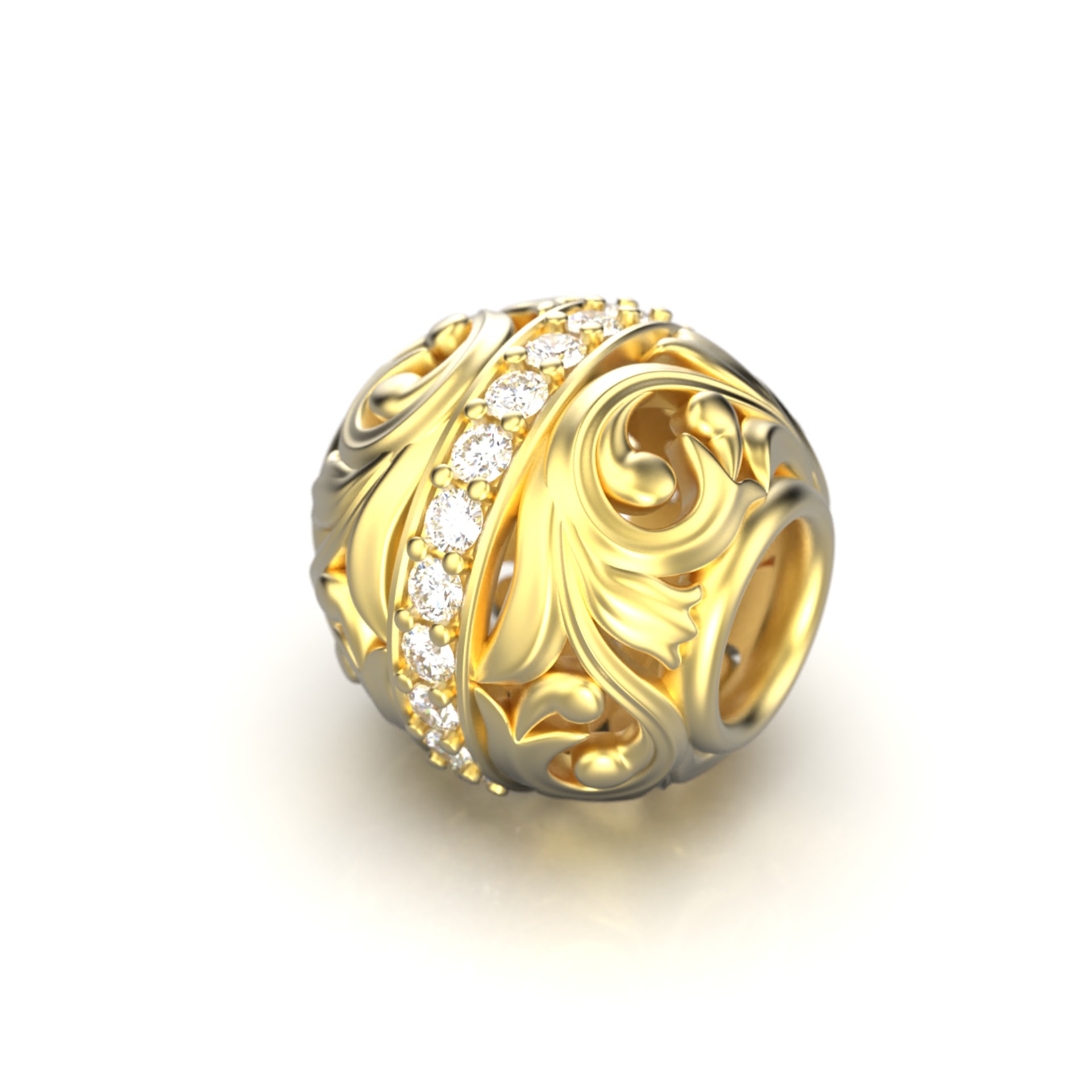Spherical charm beads 5 3D print model_2