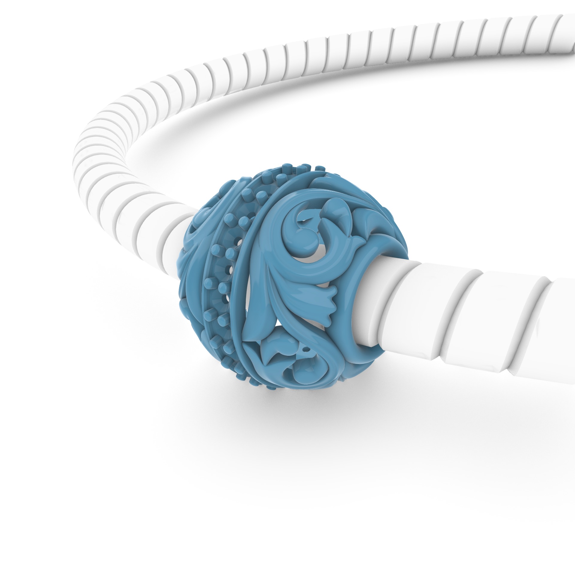 Spherical charm beads 5 3D print model_3