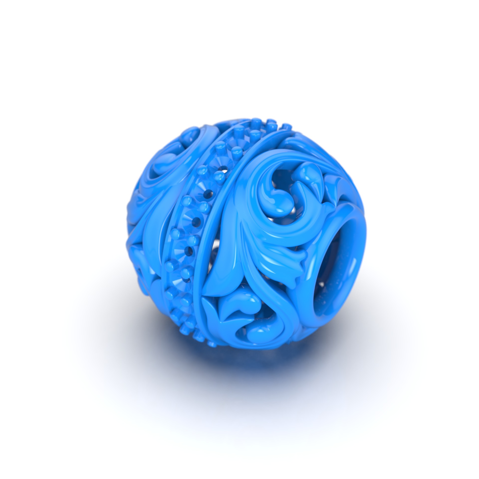 Spherical charm beads 5 3D print model_5