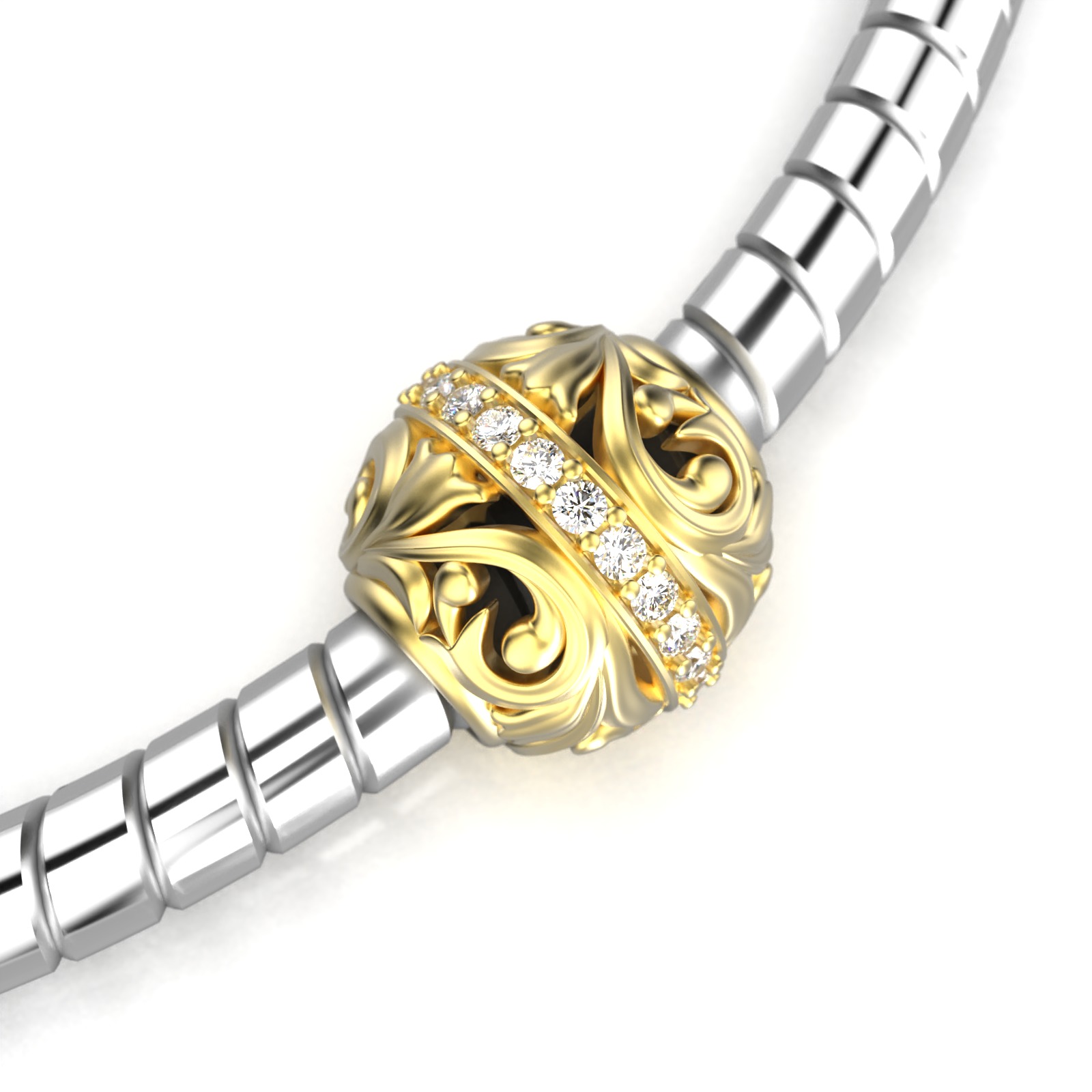 Spherical charm beads 5 3D print model_1