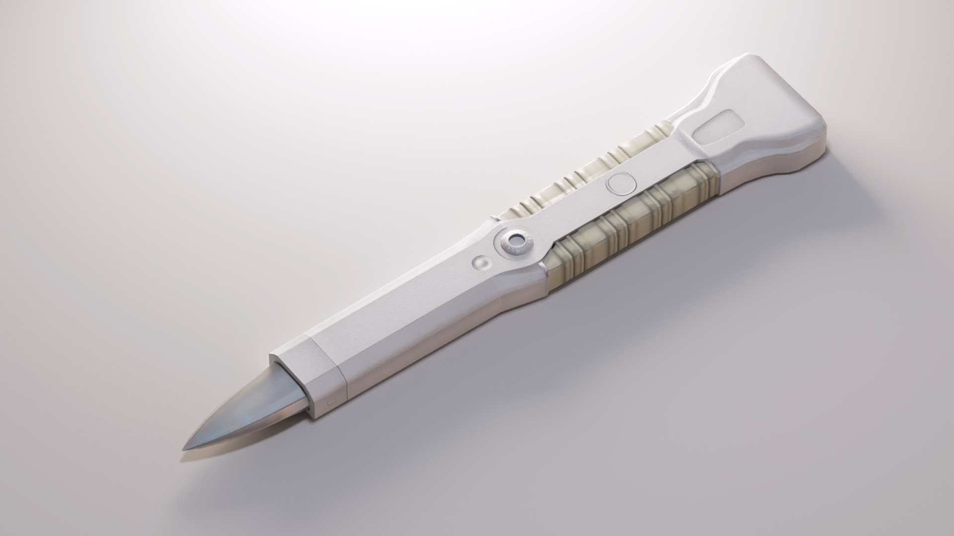 Futuristic Medical Knife Scalpel Weapon Game Ready Lab Tool 3D model_4