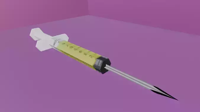 SYRINGE - LOW POLY - PS1 RETRO STYLE