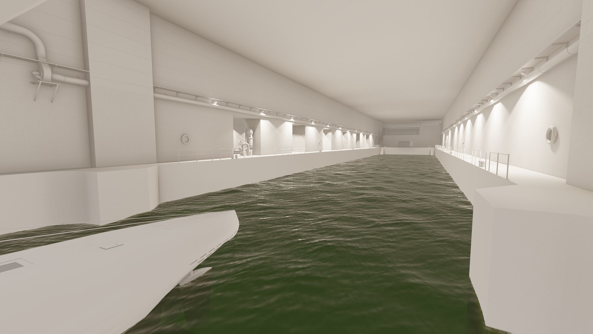 U-Boat base at La Pallice France 3D model_34