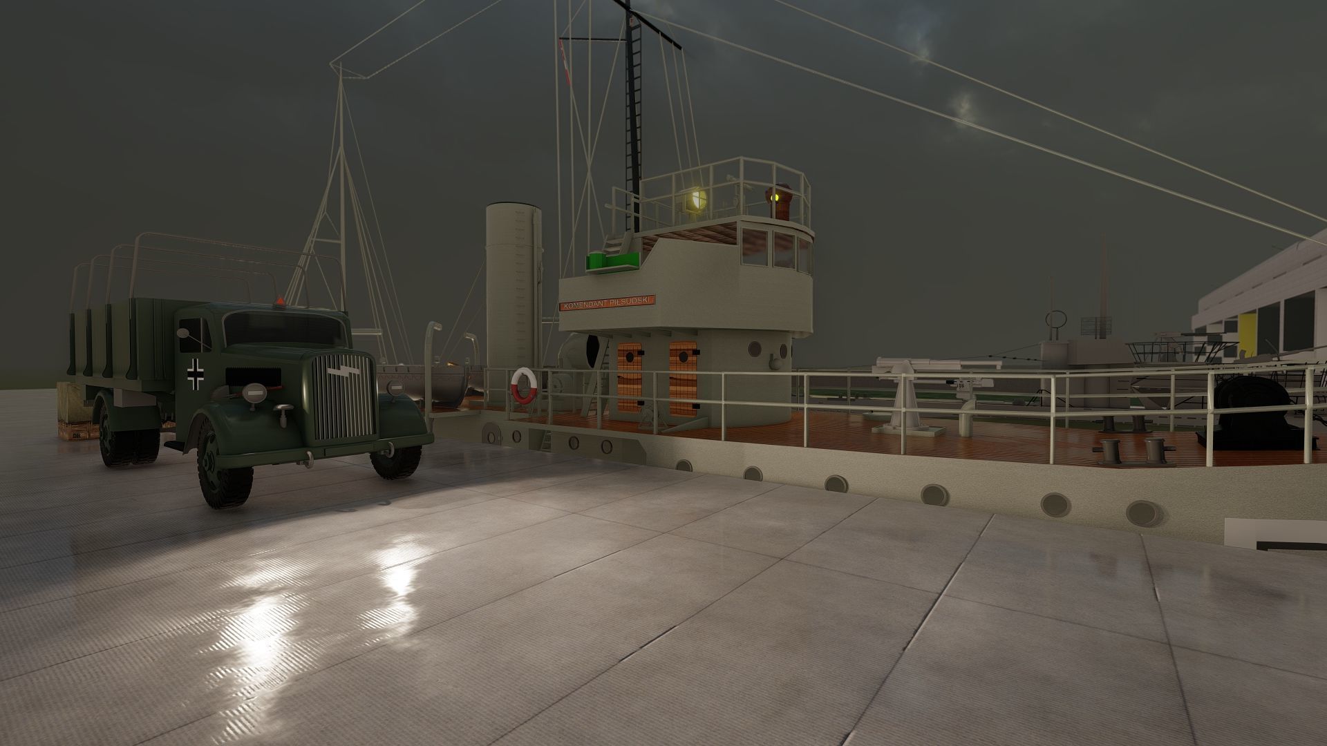 U-Boat base at La Pallice France 3D model_26