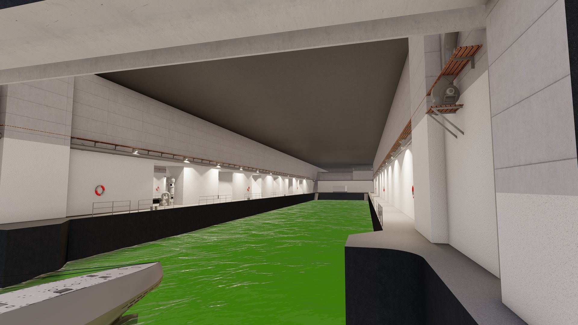 U-Boat base at La Pallice France 3D model_15