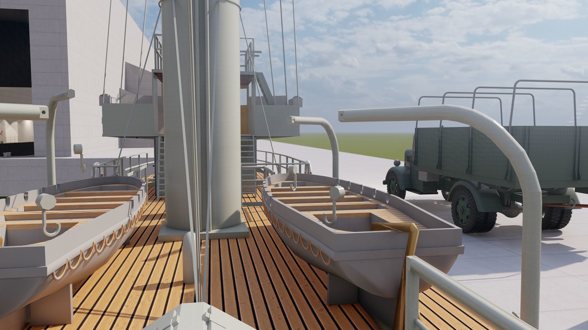 U-Boat base at La Pallice France 3D model_10