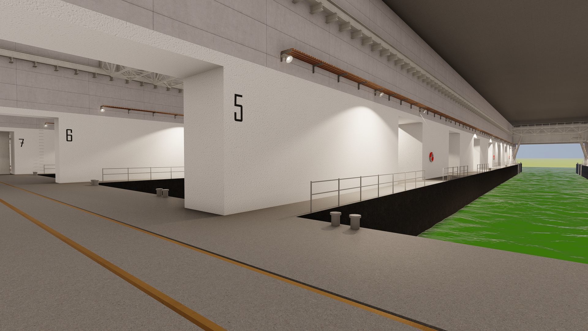 U-Boat base at La Pallice France 3D model_20