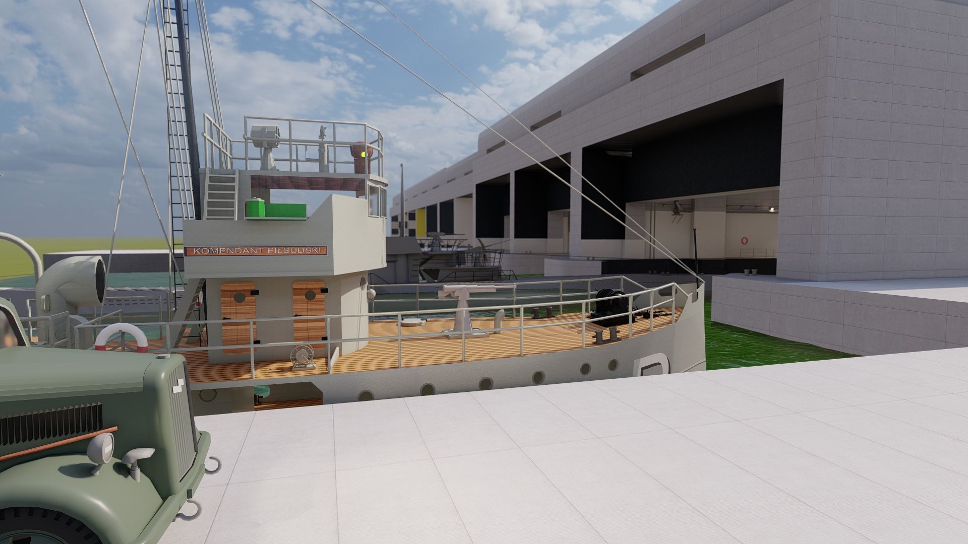 U-Boat base at La Pallice France 3D model_3