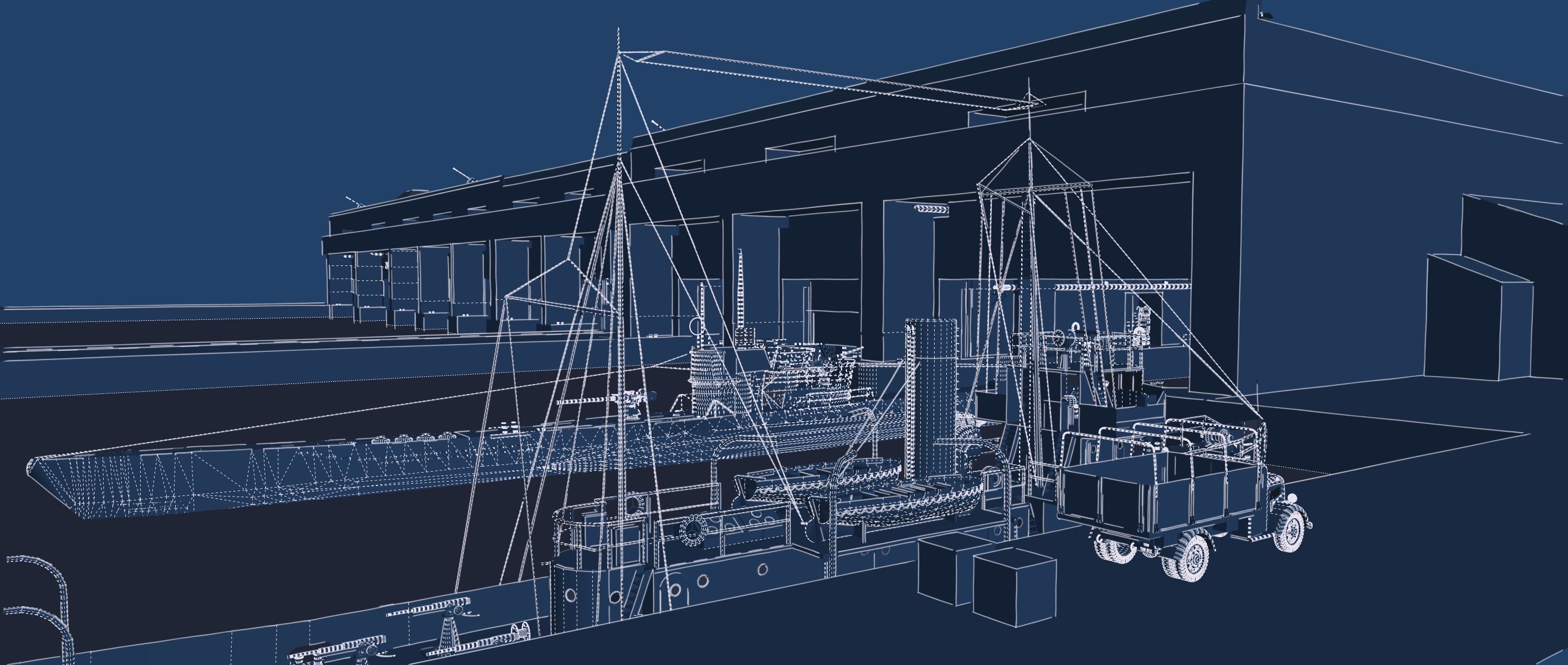 U-Boat base at La Pallice France 3D model_37