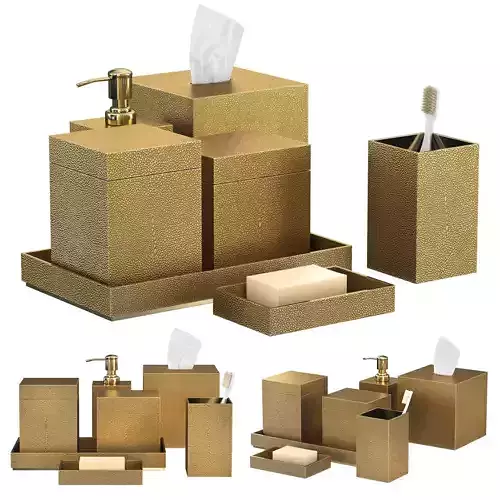 METAL SHAGREEN BATH ACCESSORIES 3D model