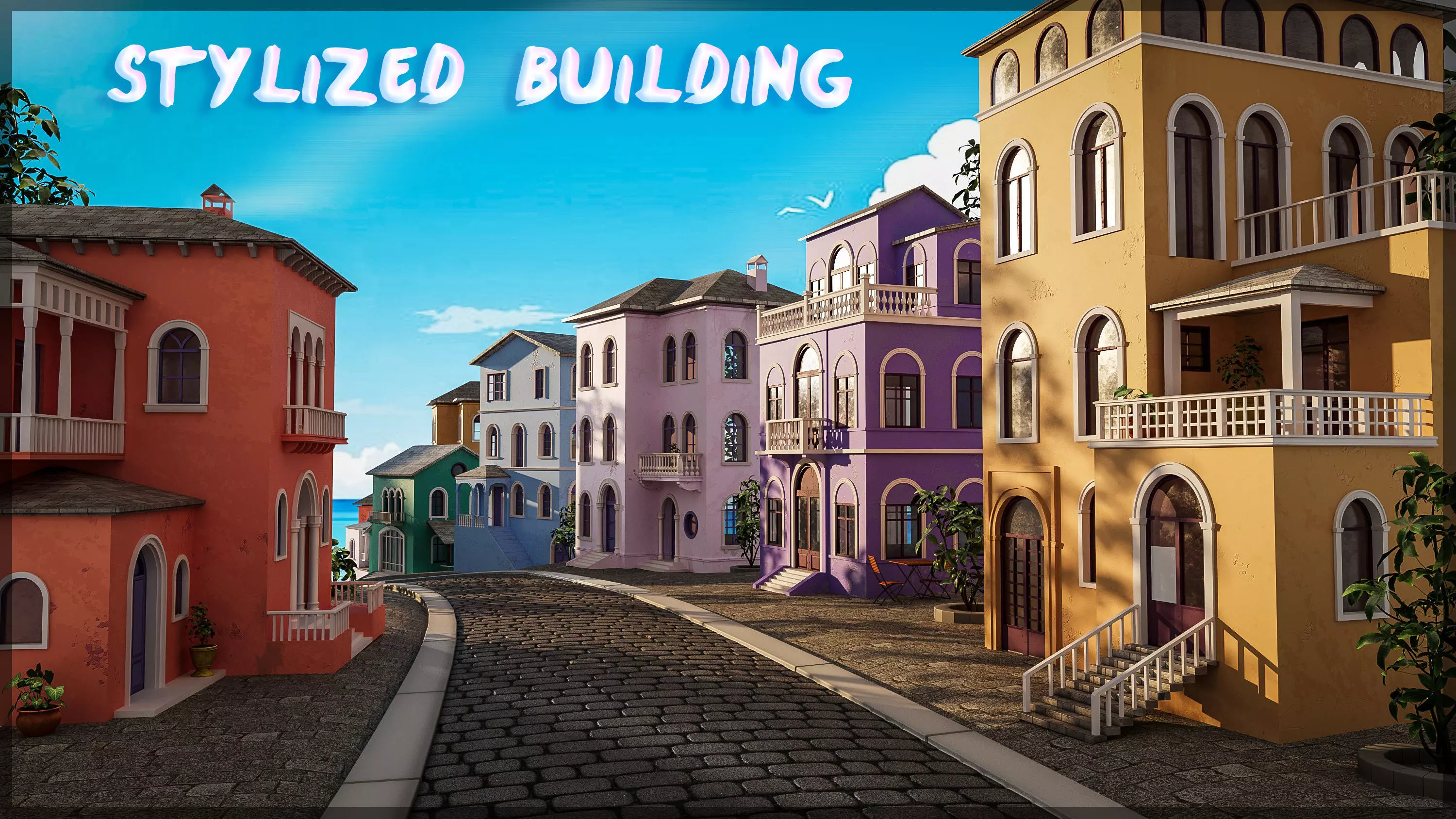 Stylized Building-Vol02 Low-poly 3D model_0