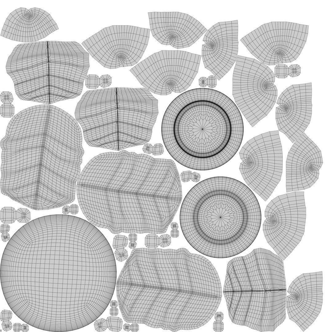 Stylized Cabbage Rolls 3D model_4