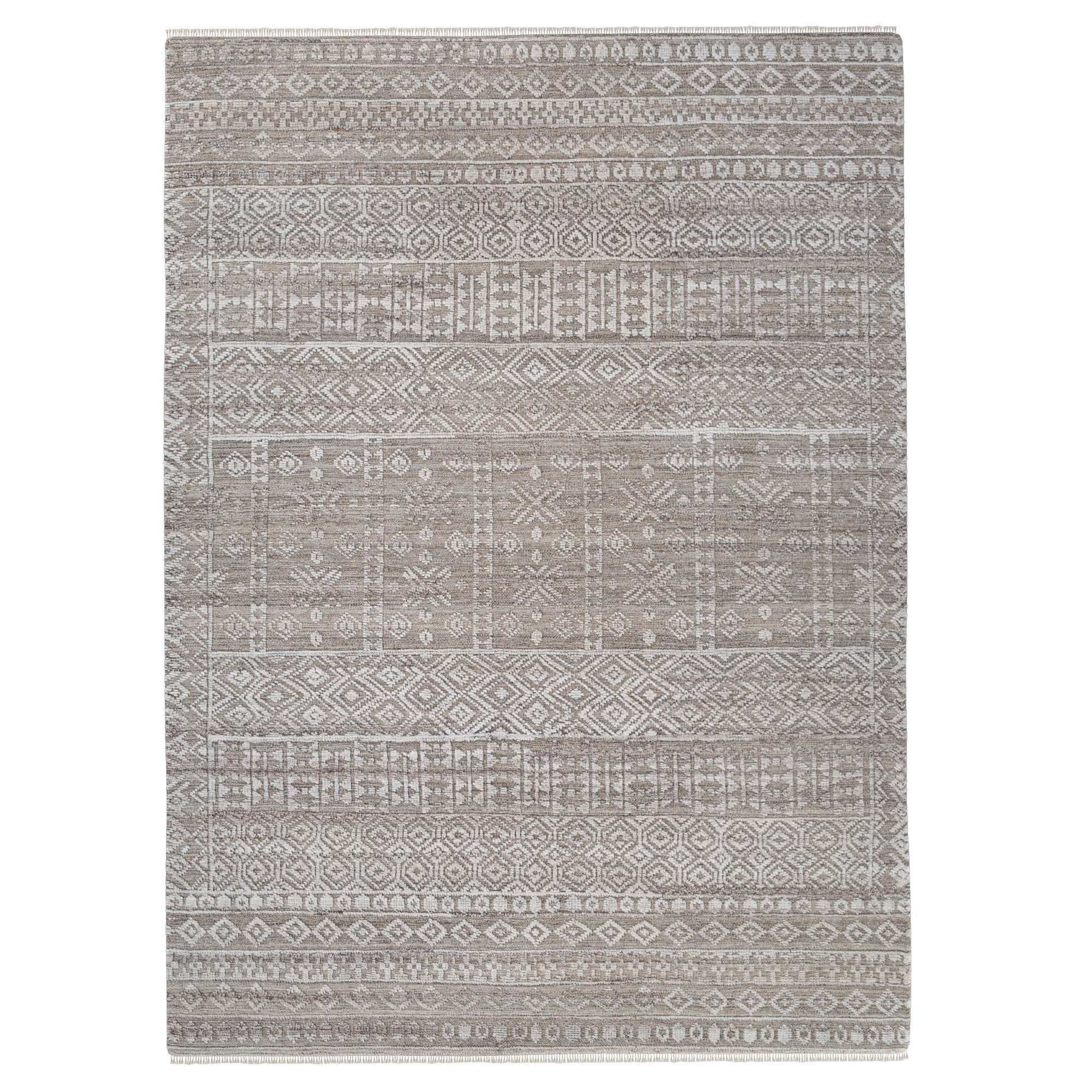 Pompei Rust Silver Hand-Knotted Rug 3D model_3