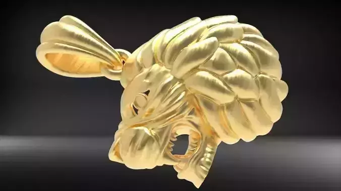 Lion head pendant Hollow Light weight Jewelry