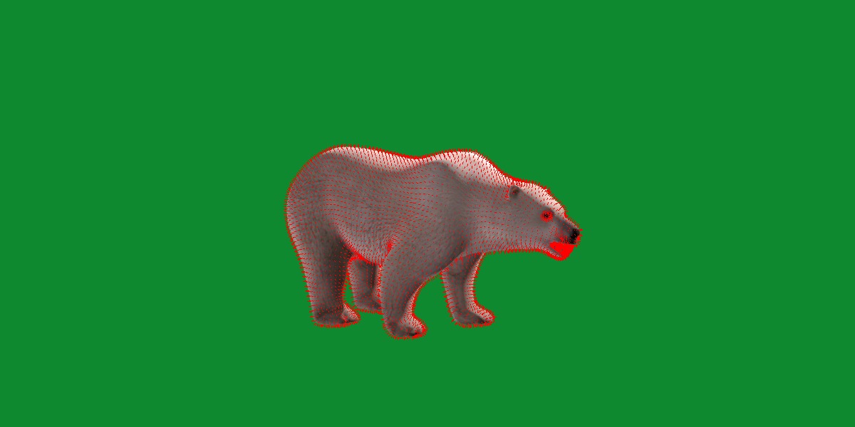 Polar Bear Low-poly 3D model_12