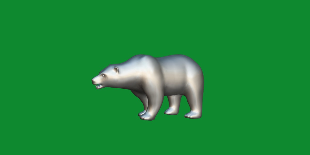 Polar Bear Low-poly 3D model_8
