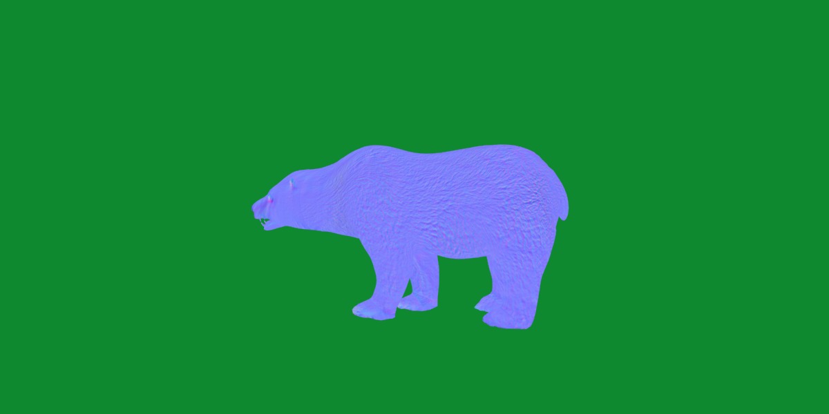 Polar Bear Low-poly 3D model_5