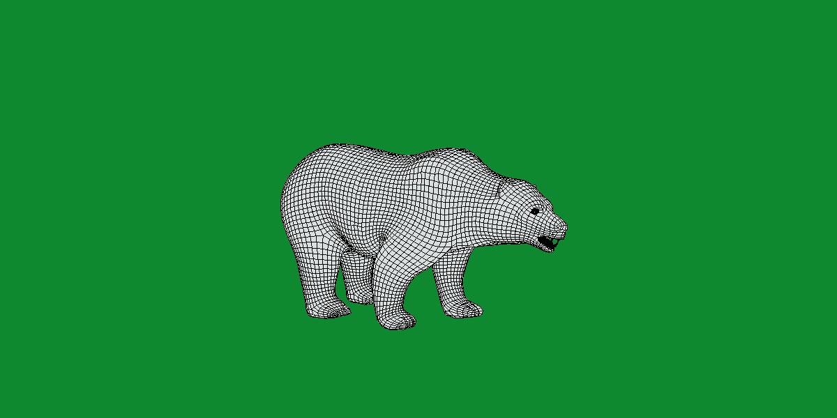 Polar Bear Low-poly 3D model_11