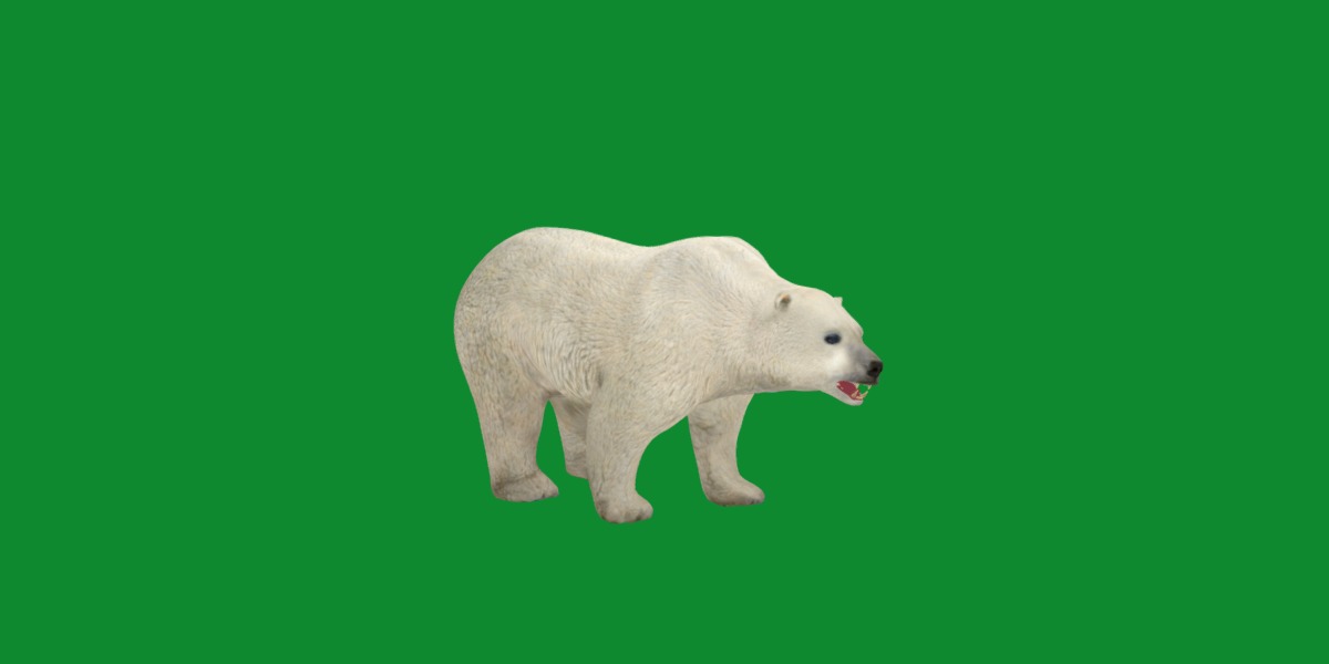 Polar Bear Low-poly 3D model_16