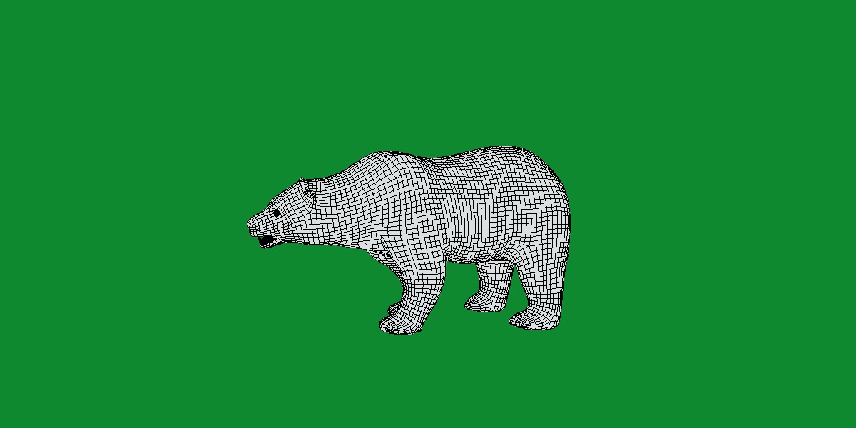 Polar Bear Low-poly 3D model_10
