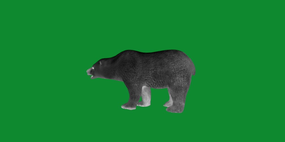 Polar Bear Low-poly 3D model_6