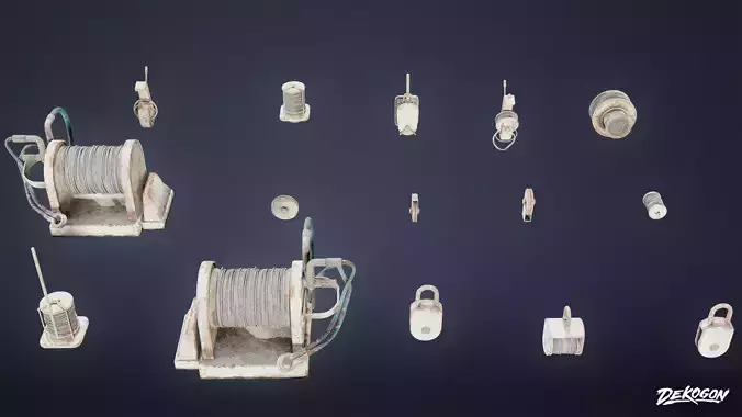 BOATYARD - Ship Equipment 06 - LOW POLY AND NANITE