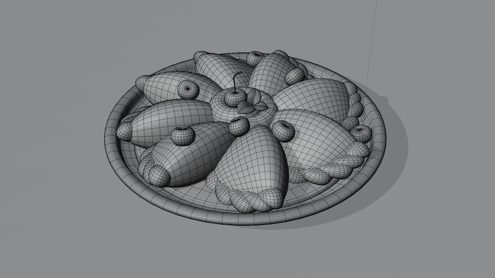 Stylized Ukraine Dumplings - Varenyky 3D model_3