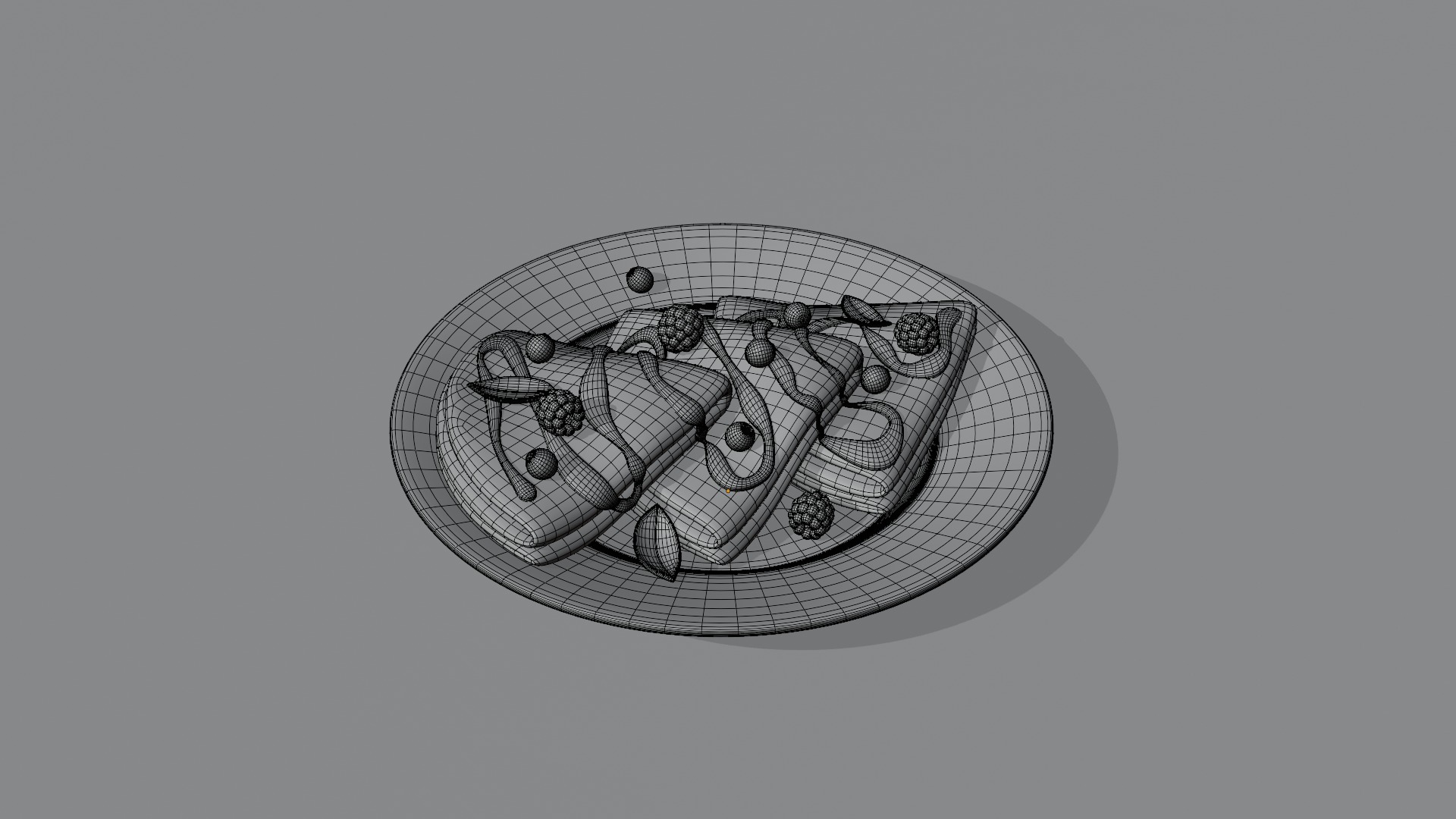 Stylized Sweet Pancakes 3D model_3