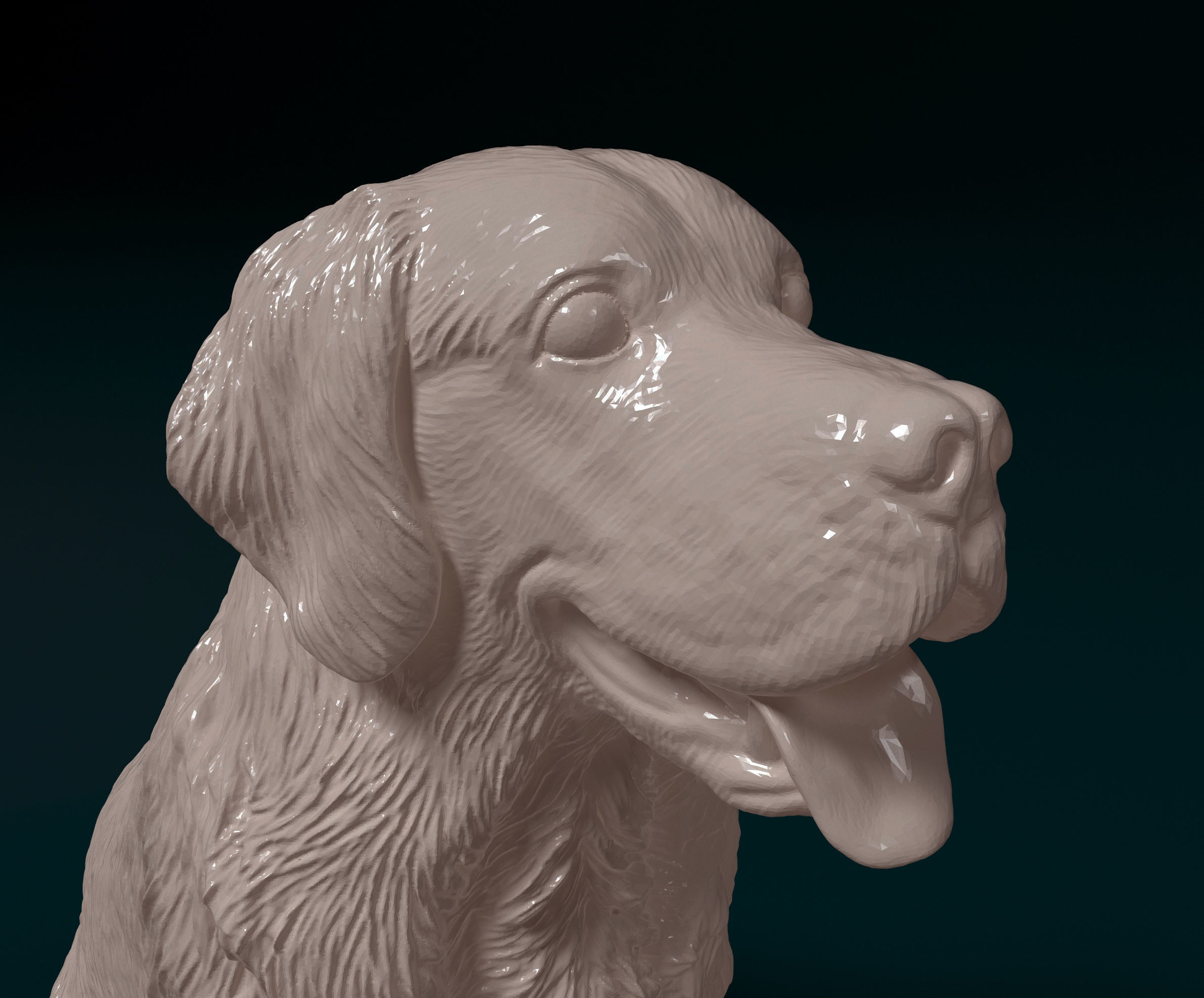 Golden Retriever 3D print model_6