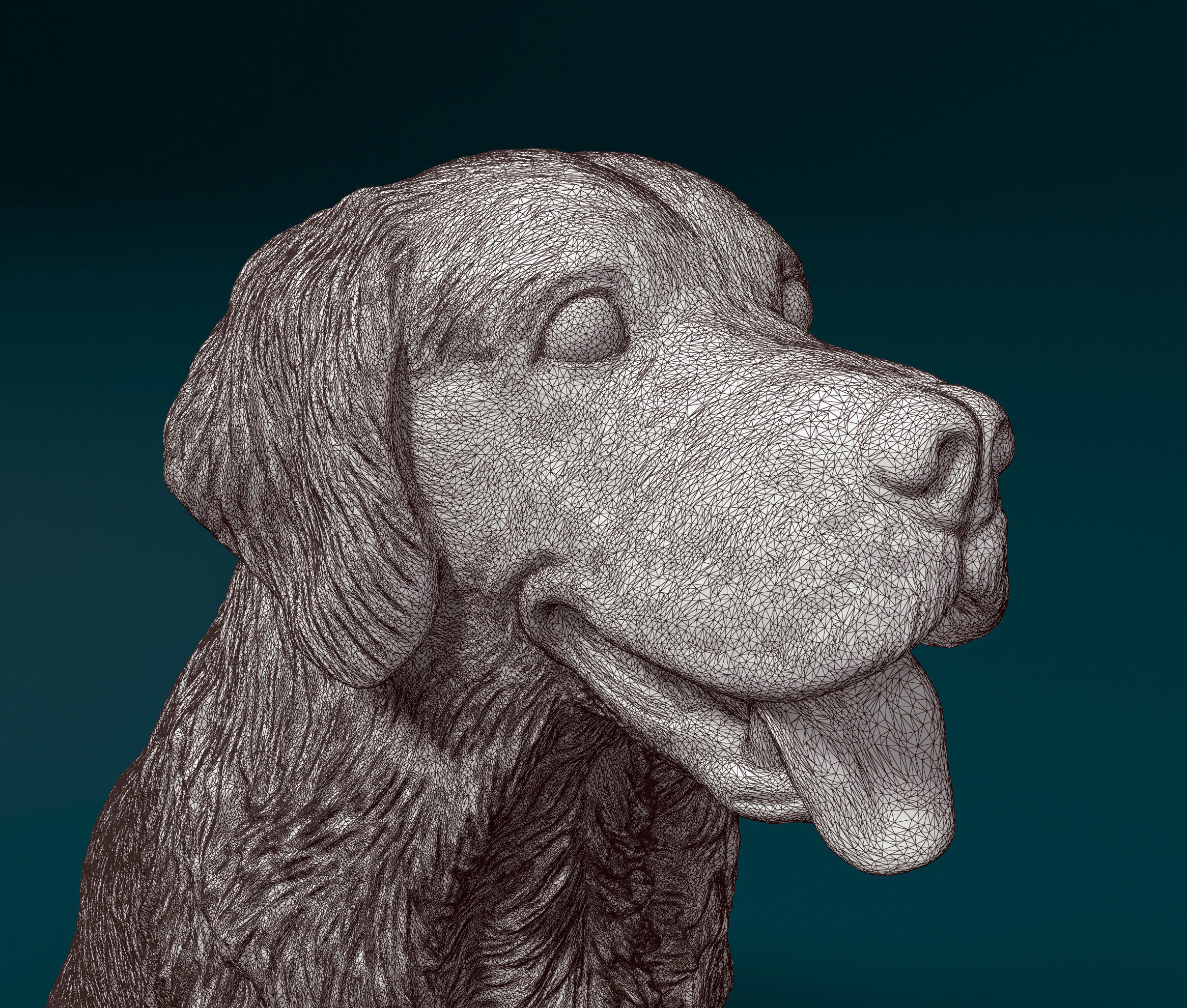 Golden Retriever 3D print model_7
