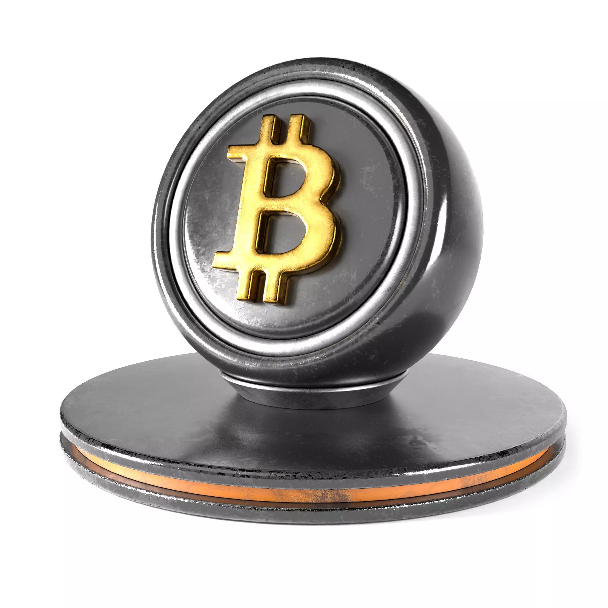 BITCOIN Cryptocurrencies Low-poly 3D model