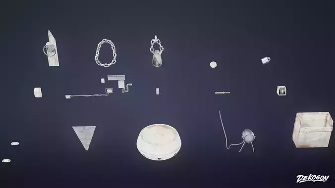 BOATYARD - Ship Equipment 08 - LOW POLY AND NANITE Low-poly 3D model