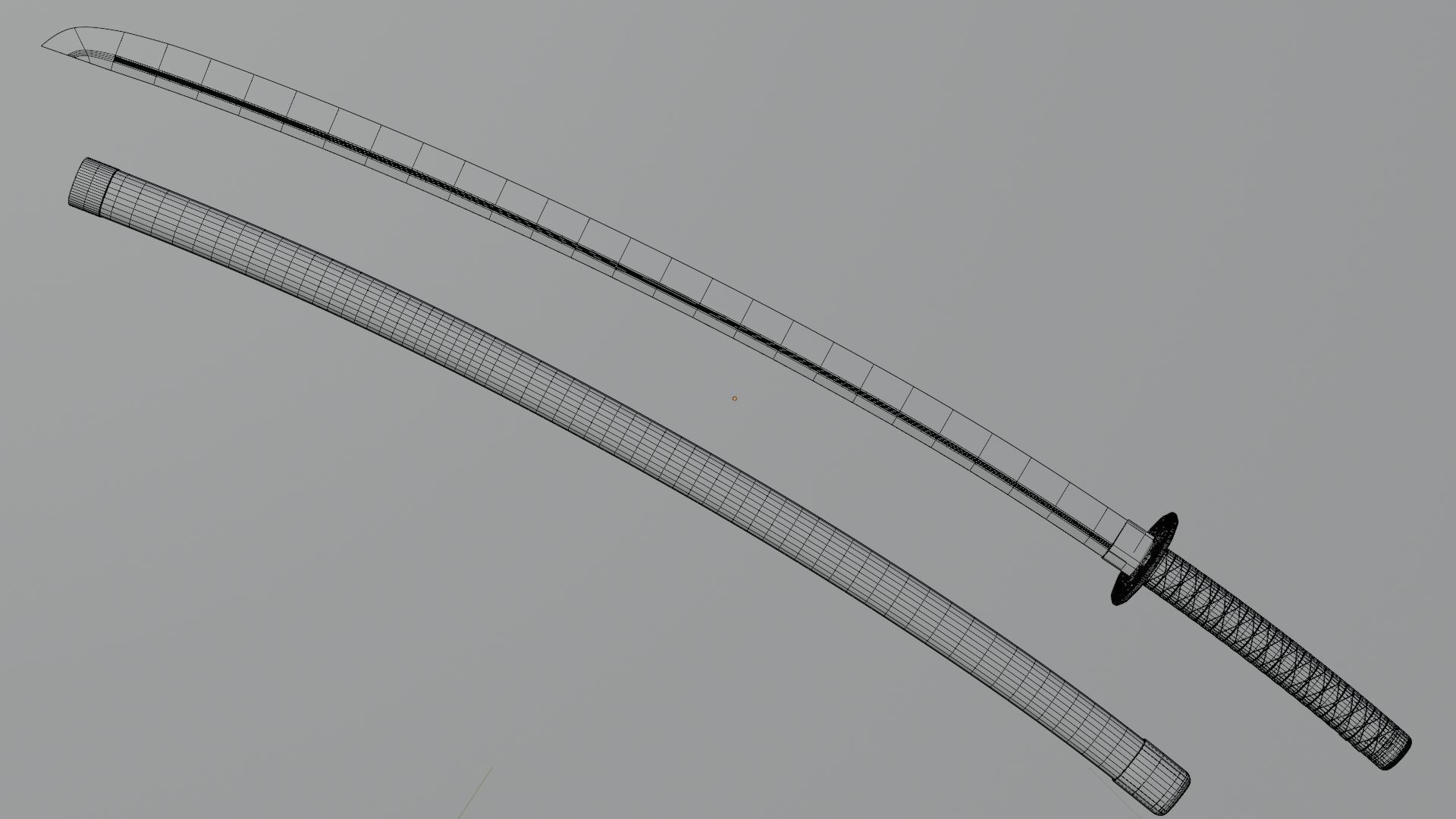 Japanese Katana 3D model_6