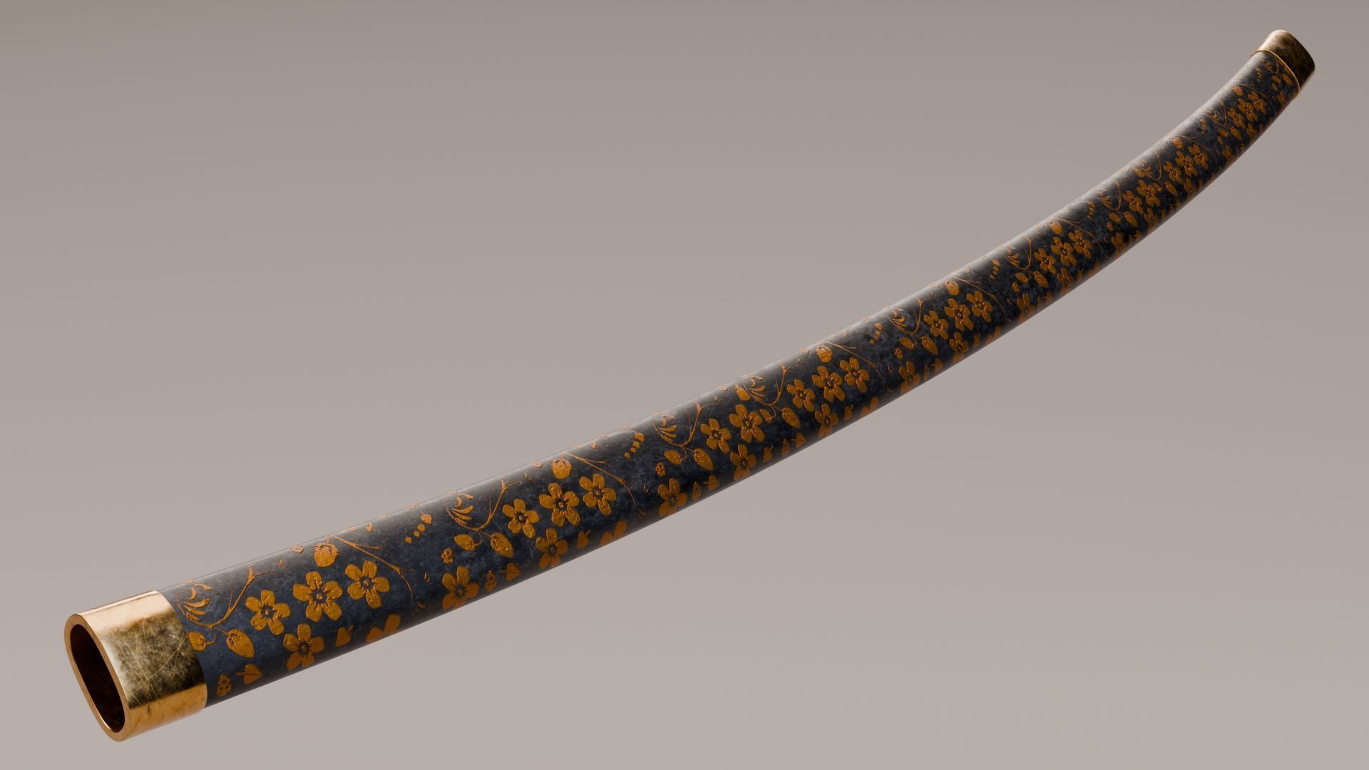 Japanese Katana 3D model_3